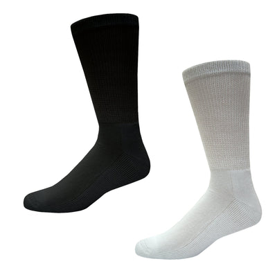 Diabetic Cotton Foot Comfort Crew Socks 3 Pairs