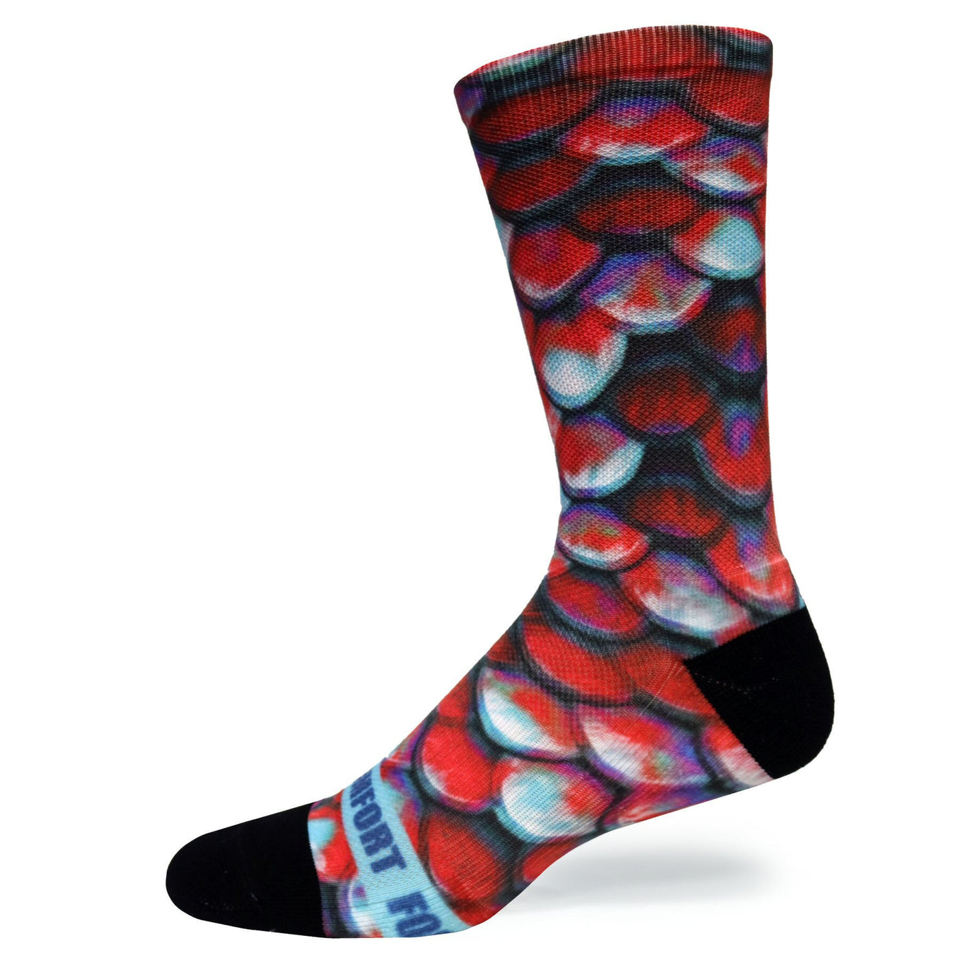 Foot Comfort DTG 360 Scales Red Crew Socks