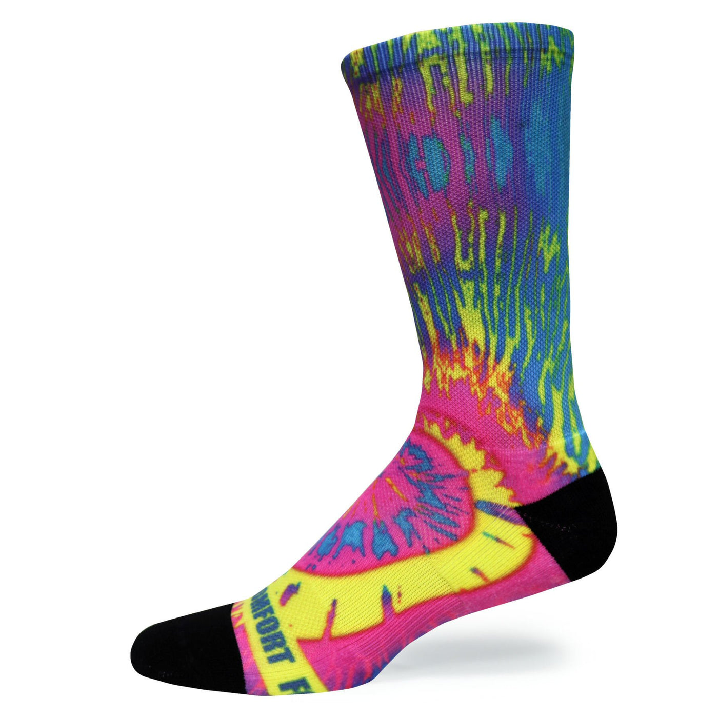 Foot Comfort DTG 360 TieDye Pink Crew Socks