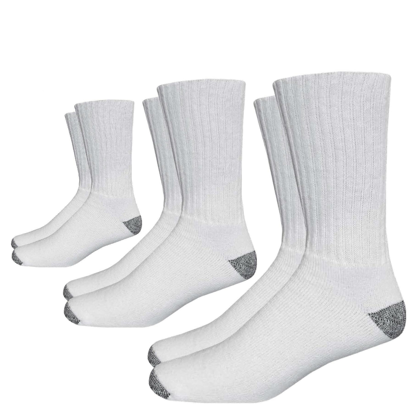 Foot Comfort Everyday Cotton Cushion Crew Socks 3 PAIRS