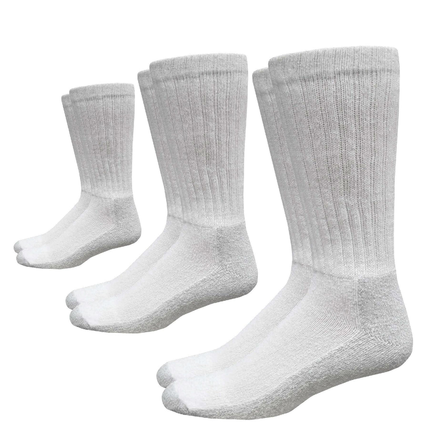Foot Comfort Everyday Steel Toe Cotton Crew Socks 3 PAIRS