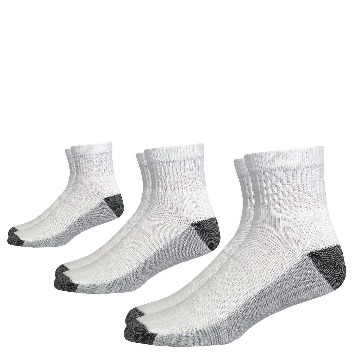 Foot Comfort Everyday Cotton Blend Quarter Socks 3 PAIRS